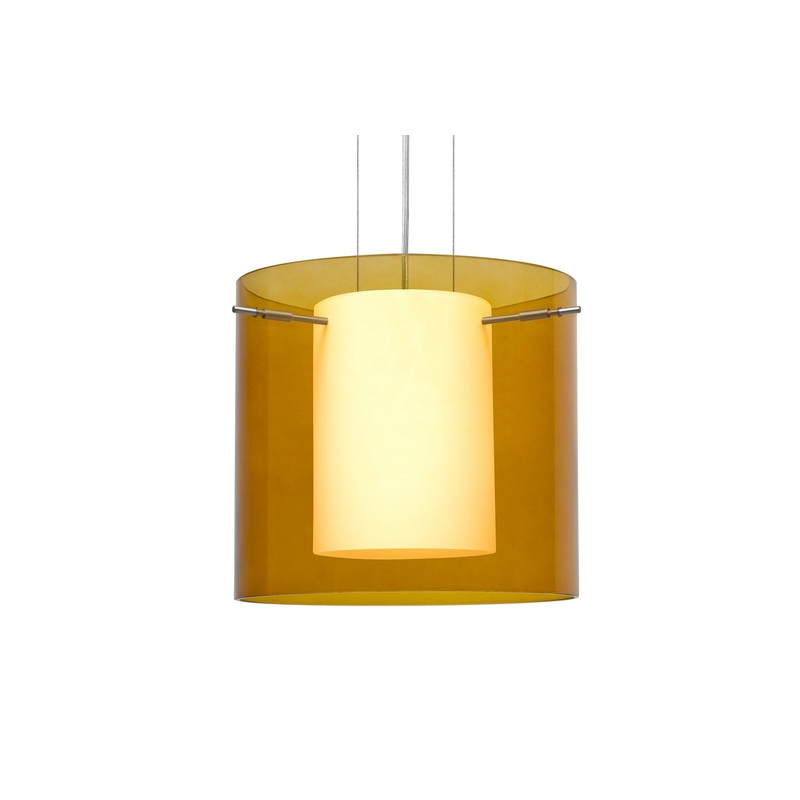 Besa 1KG-G18407-SN Pahu One Light Pendant Satin Nickel