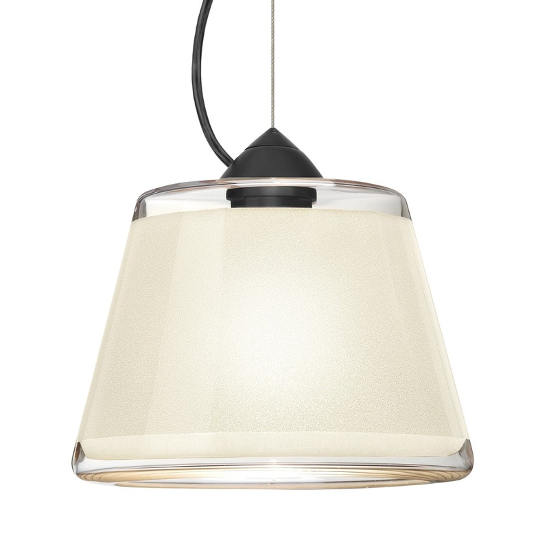 Besa 1KX-PIC9WH-BK Besa Pica 9 Pendant One Light Pendant Black