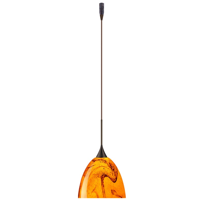 Besa RXP-7570HB-BR Sasha One Light Pendant Bronze (Discontinued)