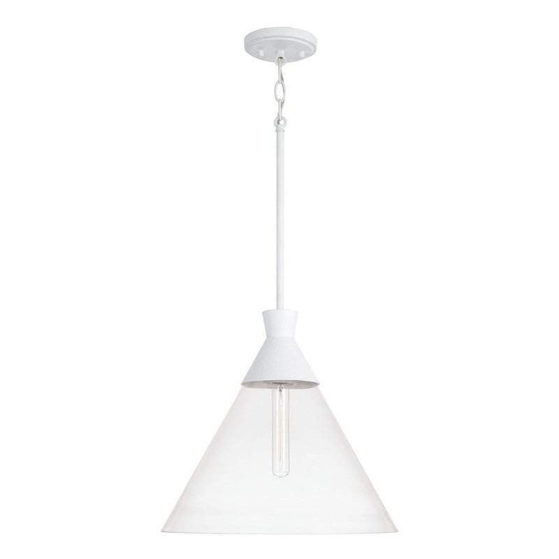 Capital Lighting 350311XW Paloma 1 Light Pendant Textured White