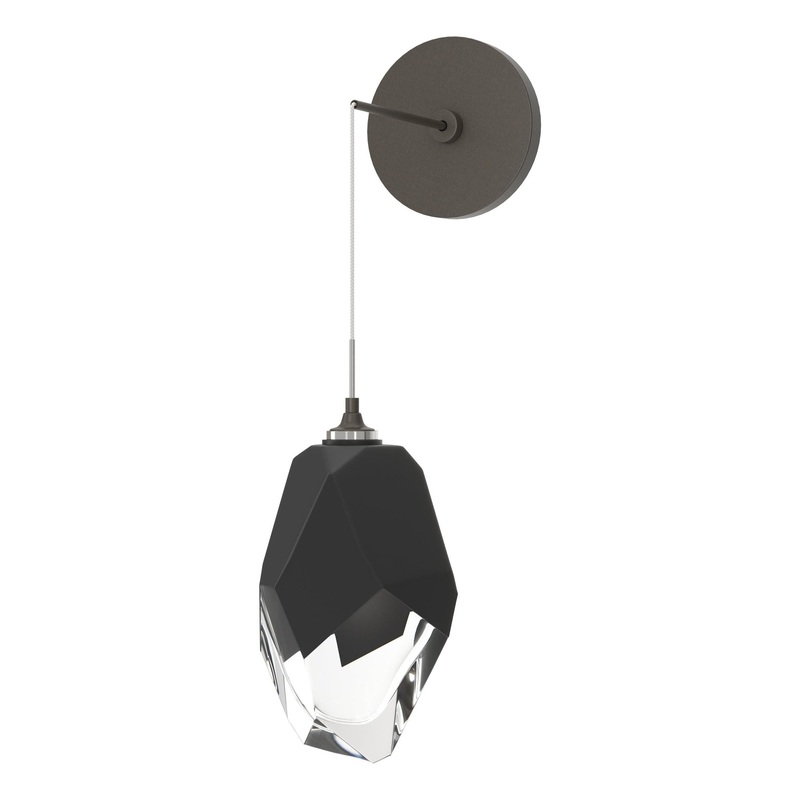 Chrysalis Large Low Voltage Sconce Dark Smoke Black Crystal (BP)