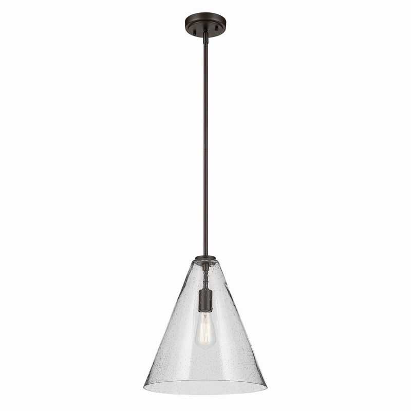 Kichler 42200OZCS One Light Pendant, Olde Bronze