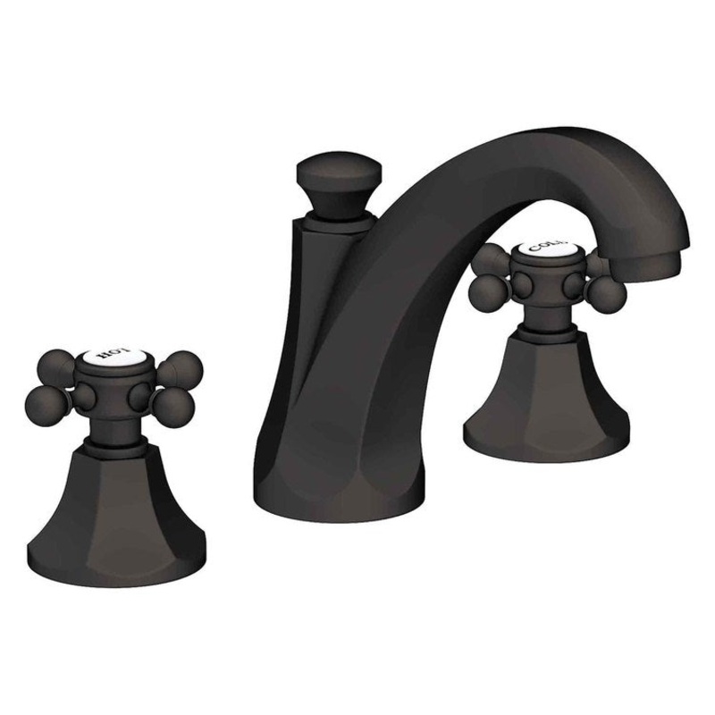 Lavatory Faucet Metropole Widespread 8 to 20 Inch Spread 2 Cross ADA WaterSense Flat Black 1.2 Gallons Per Minute Brass Pop Up Spout Reach 5-4/5 Inch