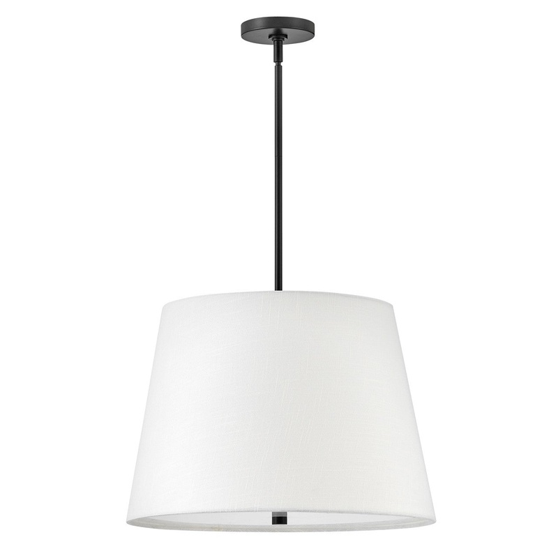 LED Convertible Pendant from the Beale Collection in Black Finish by Lark