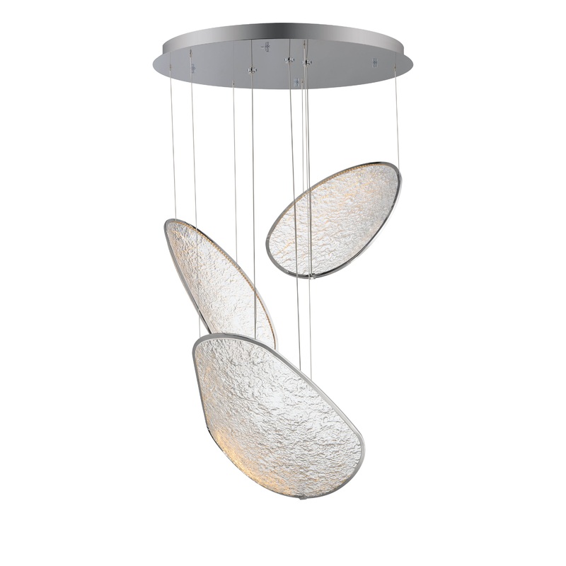 Moonscapes 3-Light LED Pendant Polished Chrome