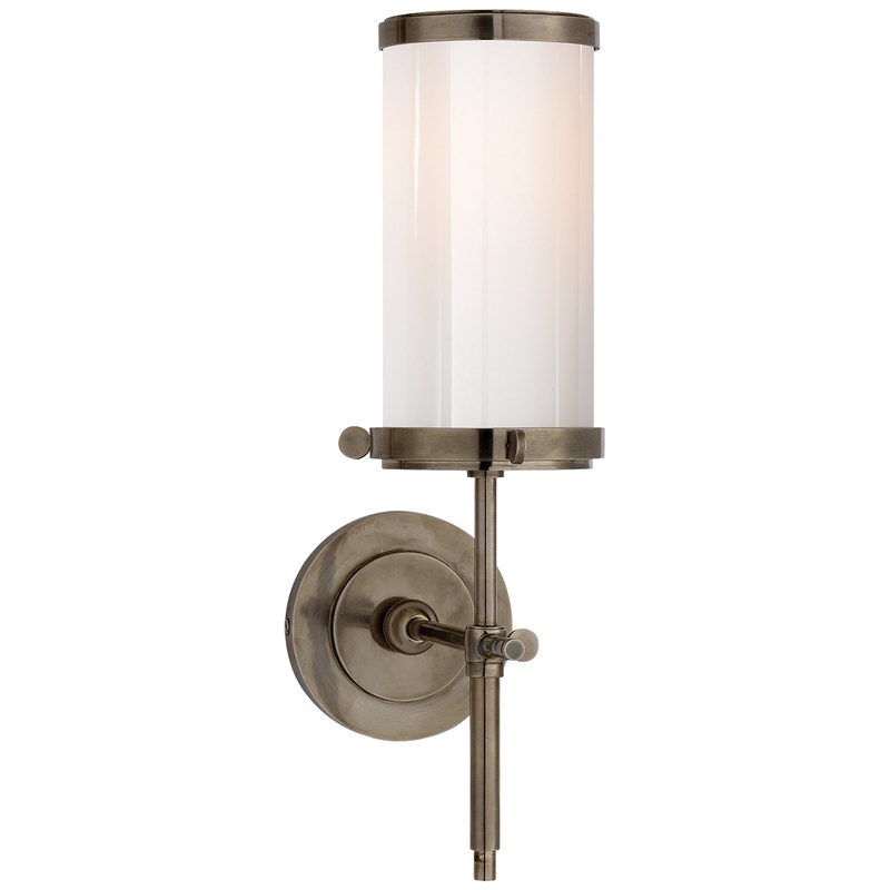 One Light Wall Sconce from the Bryant Bath Collection in Antique Nickel Finish by Visual Comfort Signature