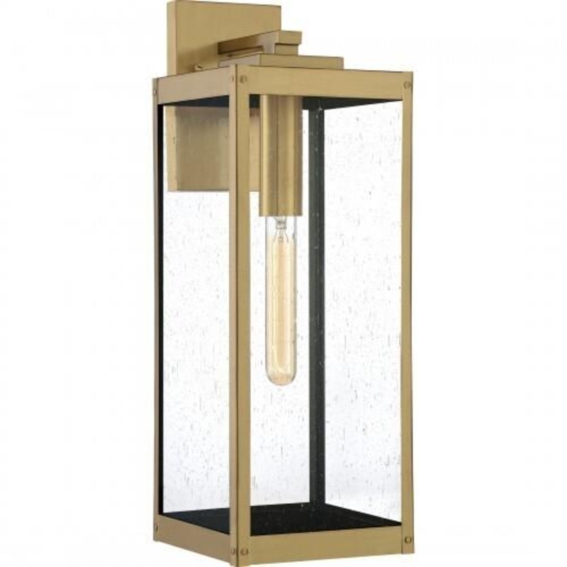 Quoizel WVR8407A Westover Outdoor wall 1 light antique brass Outdoor Lantern