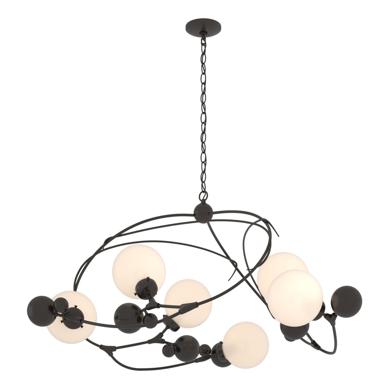 Sprig Circular Pendant Oil Rubbed Bronze Opal Glass (GG)