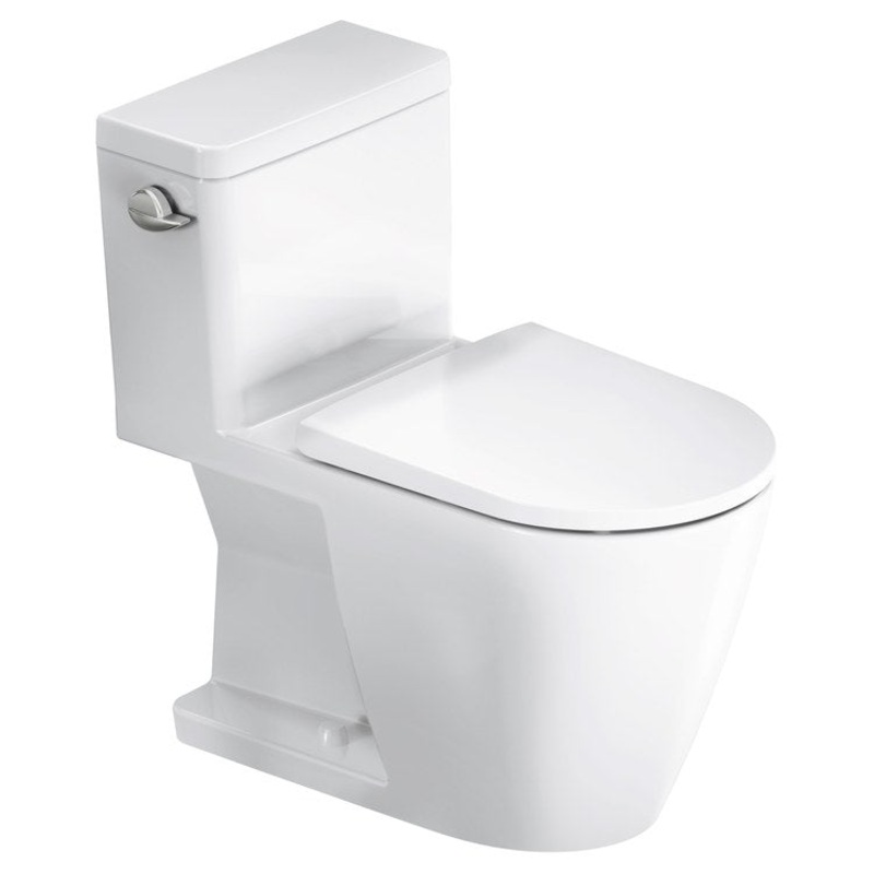 Toilet D-Neo 1PC White Elongated WaterSense/cCPU Listed 1.28 Gallons per Minute Left Hand