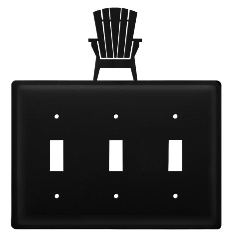 Village Wrought Iron ESSS-119 Triple Adirondack Triple Switch Cover