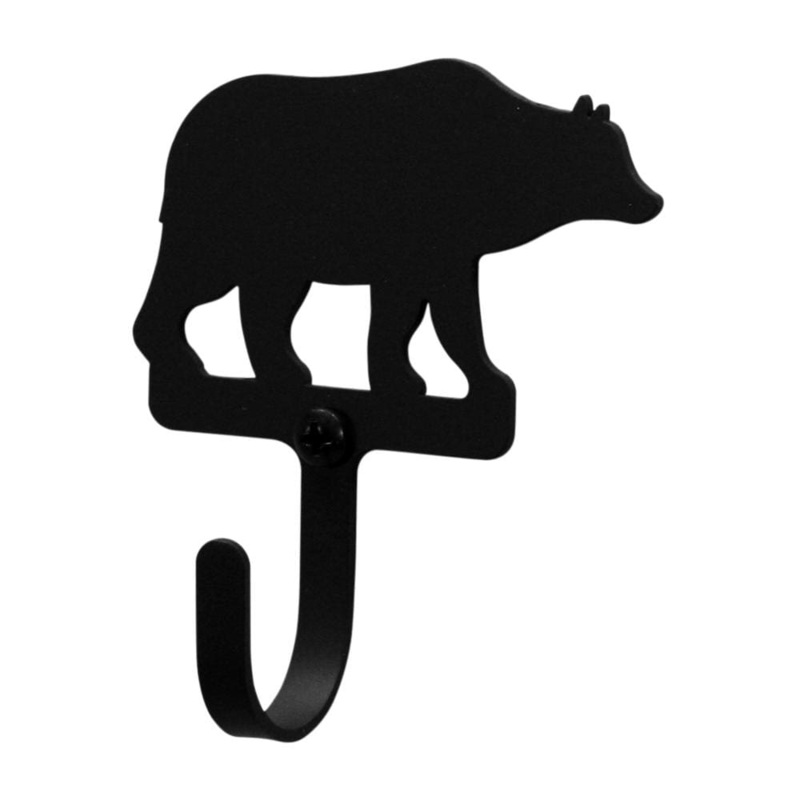 Village Wrought Iron WH-14-XS Bear Wall Hook Extra Small