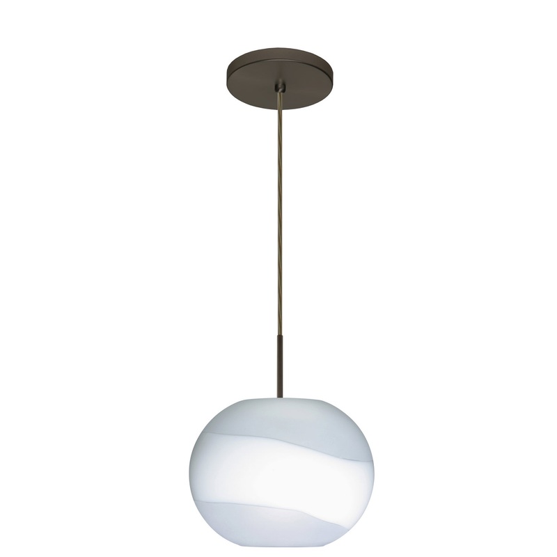 Besa 1JT-477699-LED-BR Luna One Light Pendant Bronze