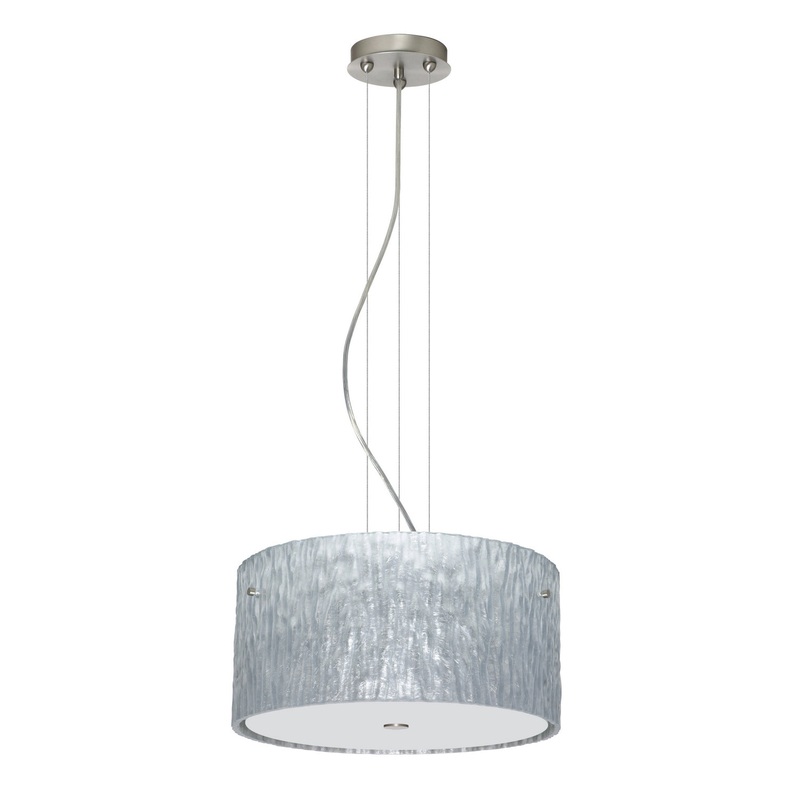 Besa 1KV-4008SS-SN Tamburo Three Light Pendant Satin Nickel (Discontinued)