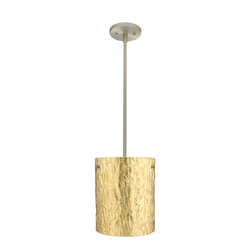 Besa 1TT-4006GS-LED-SN Tamburo One Light Pendant Satin Nickel