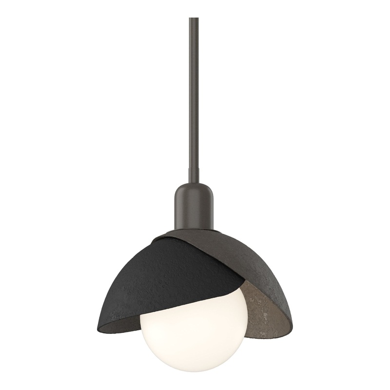 Brooklyn Double Shade Mini Pendant Dark Smoke Black
