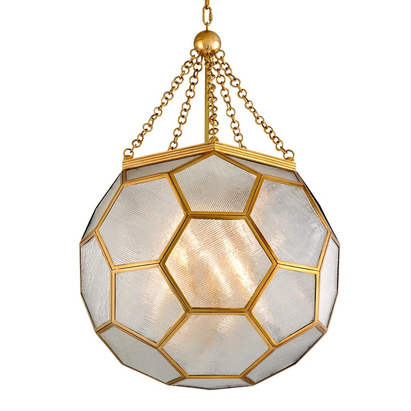 Corbett Lighting 301-78-VB Hexsation Eight Light Chandelier Vintage Brass (Discontinued)
