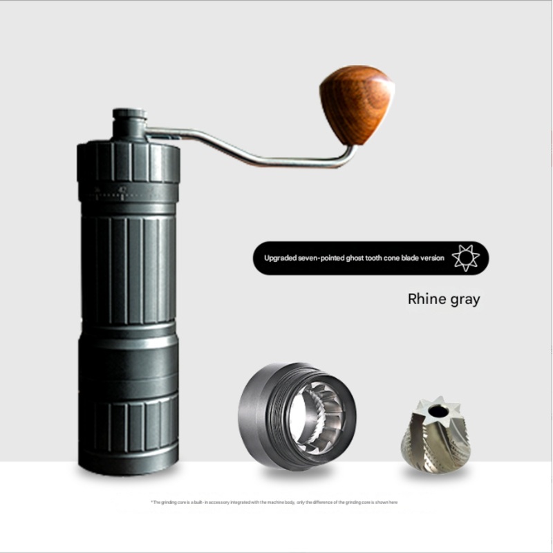 Grey Premium 7-Star Manual Coffee Grinder – Portable Bean MilR60pro