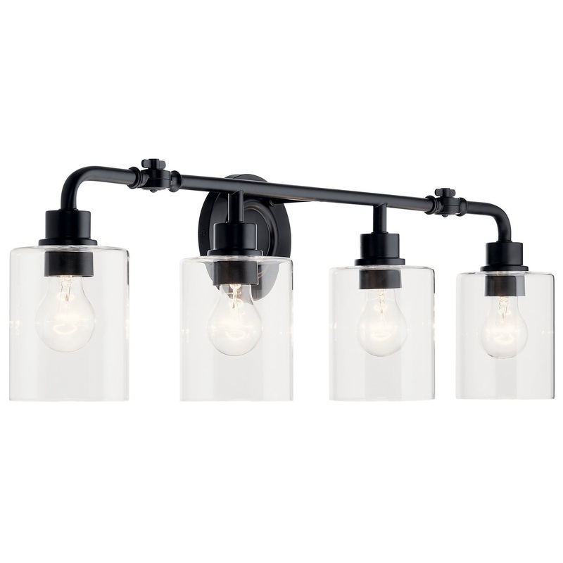 Kichler 45667BK Four Light Bath, Black