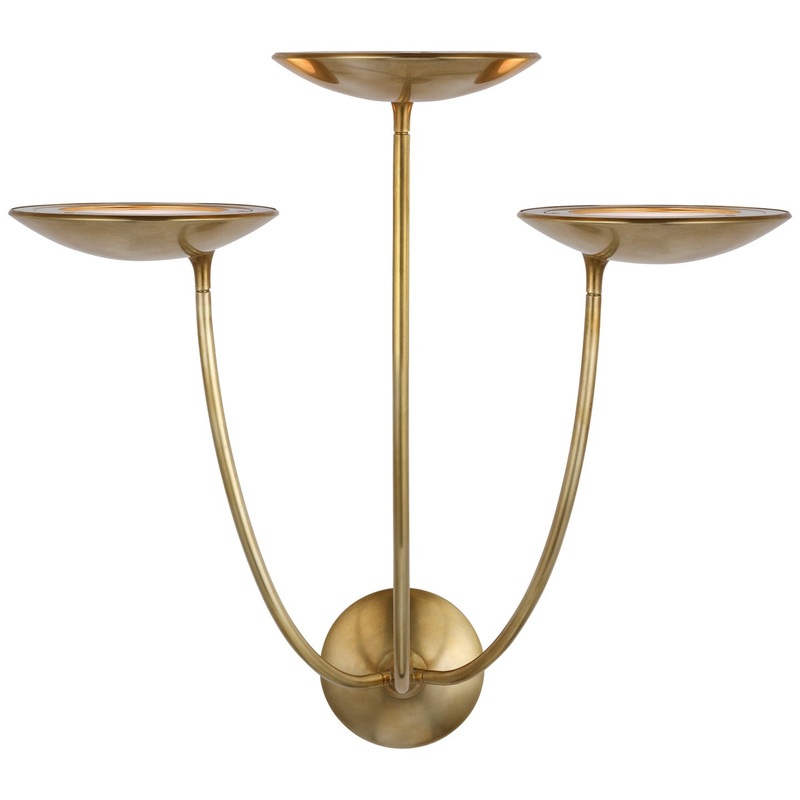 LED Wall Sconce from the Keira Collection in Hand-Rubbed Antique Brass Finish by Visual Comfort Signature