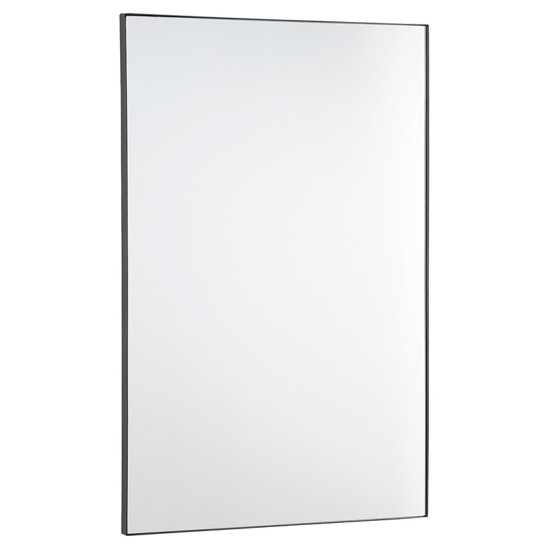 Mirror from the Rectangular Mirrors Collection in Matte Black Finish by Quorum