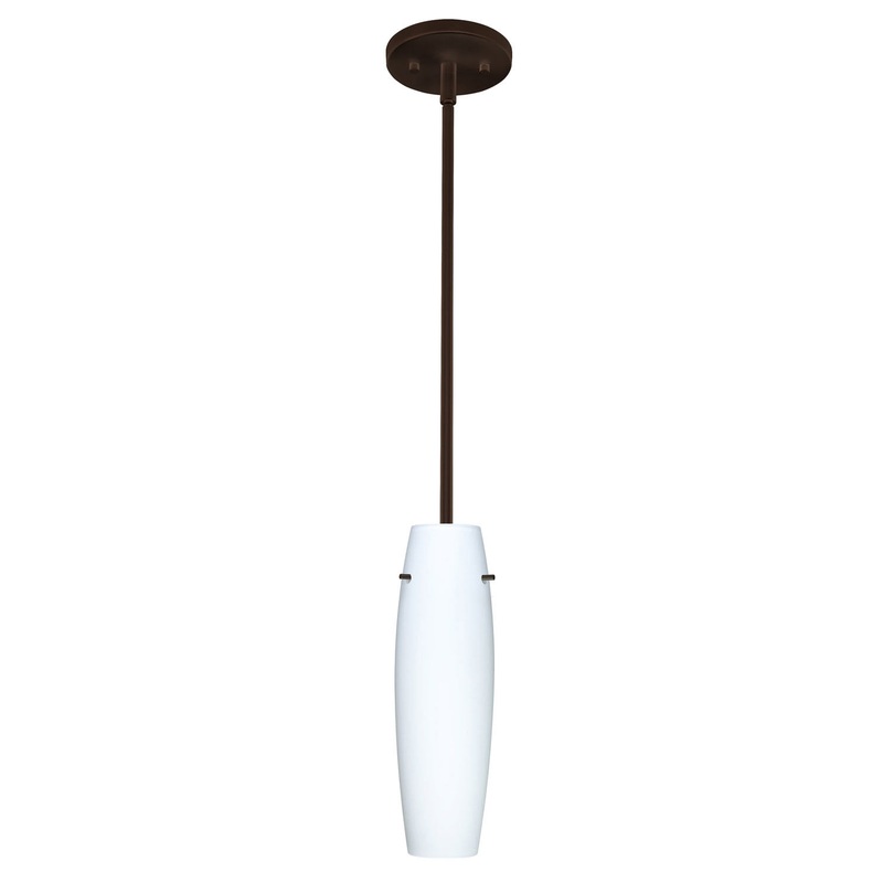One Light Pendant from the Suzi Collection in Bronze Finish by Besa