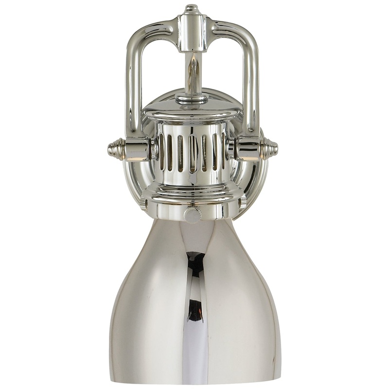 One Light Wall Sconce from the Yoke Collection in Polished Nickel Finish by Visual Comfort Signature
