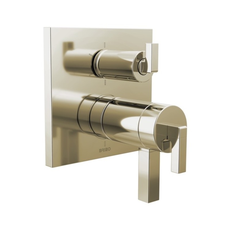 Thermostatic Trim Frank Lloyd Wright with 6 Function Integrated Diverter Trim Less Handle Brilliance Polished Nickel ADA 7.2 Gallons per Minute Zinc