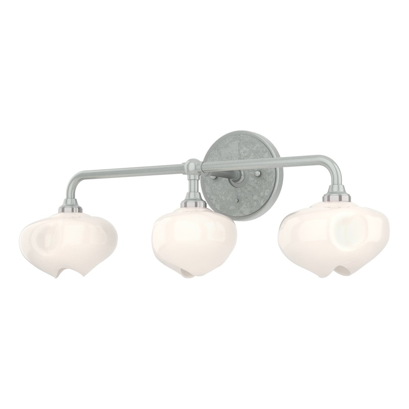 Ume 3-Light Curved Arm Bath Sconce Vintage Platinum Vintage Platinum