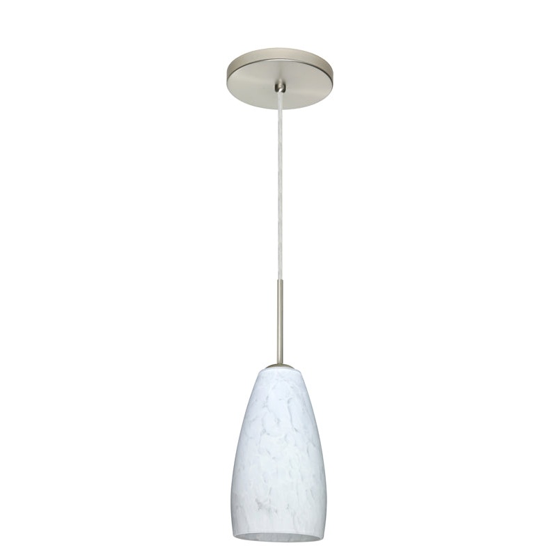 Besa 1BT-150919-SN Besa Chrissy Pendant One Light Pendant Satin Nickel