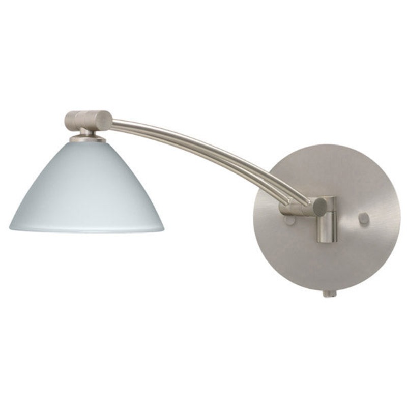 Besa 1WW-174307-SN Domi One Light Swing Arm Wall Sconce Satin Nickel (Discontinued)