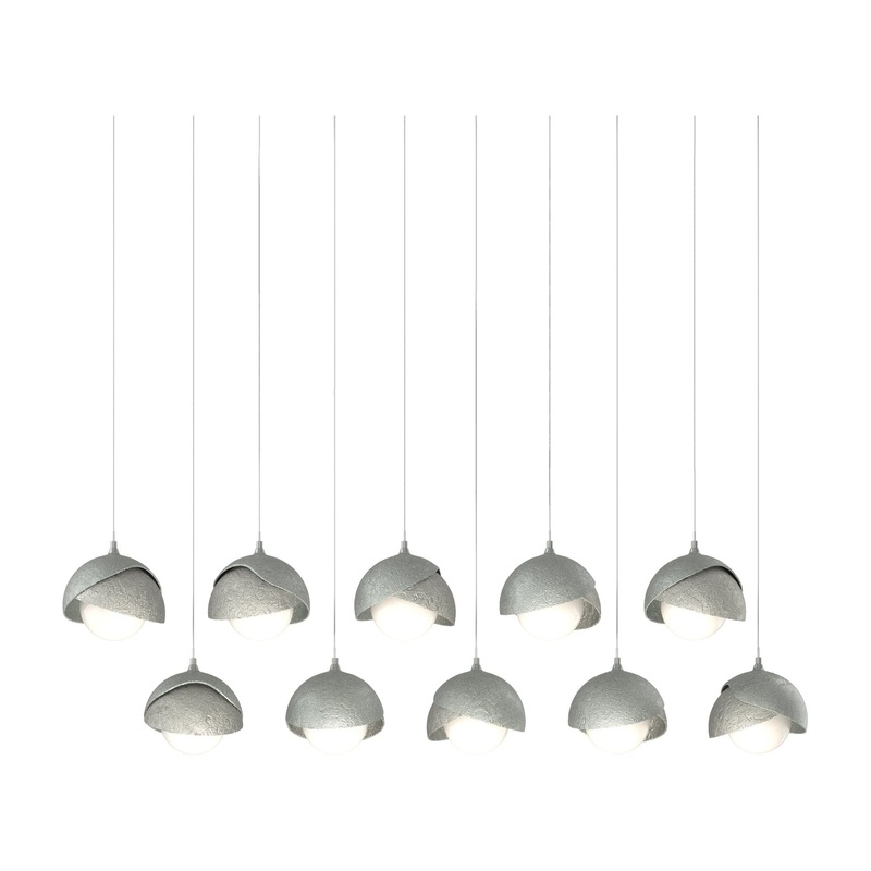 Brooklyn 10-Light Double Shade Pendant Vintage Platinum Sterling