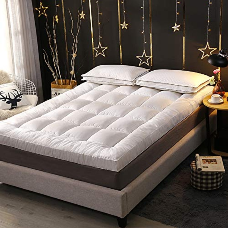 Futon – Materassino pieghevole in tinta unita Tatami, per letto singolo, matrimoniale, tiene caldo in inverno, morbido tappetino dormitorio, per studenti, singolo, matrimoniale, bianco, completo