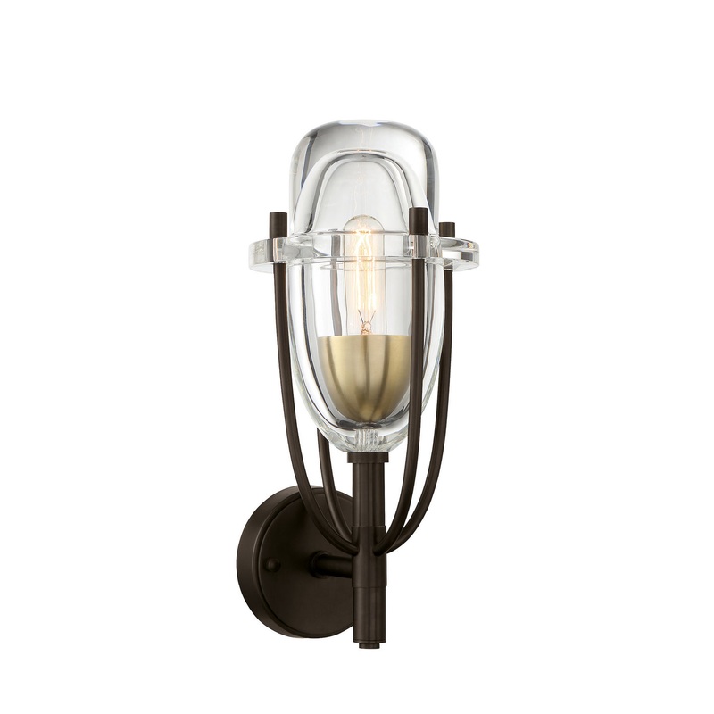 LED Wall Sconce from the Kaner Collection in Bronze Finish by Stone Lighting