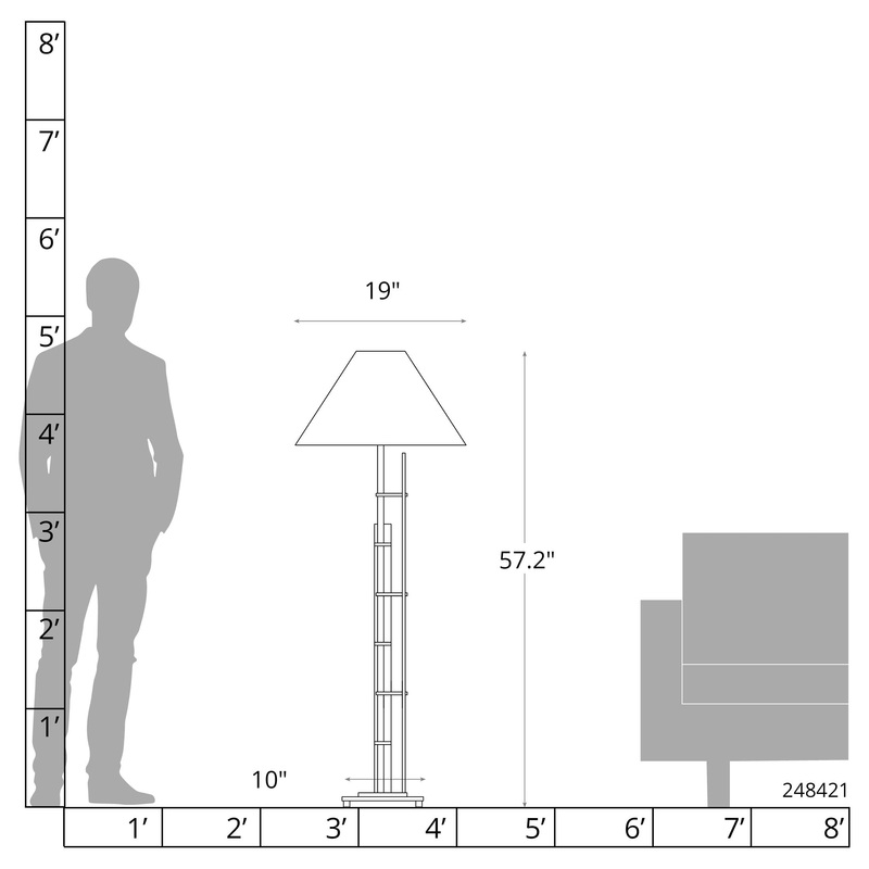 Metra Double Floor Lamp White
