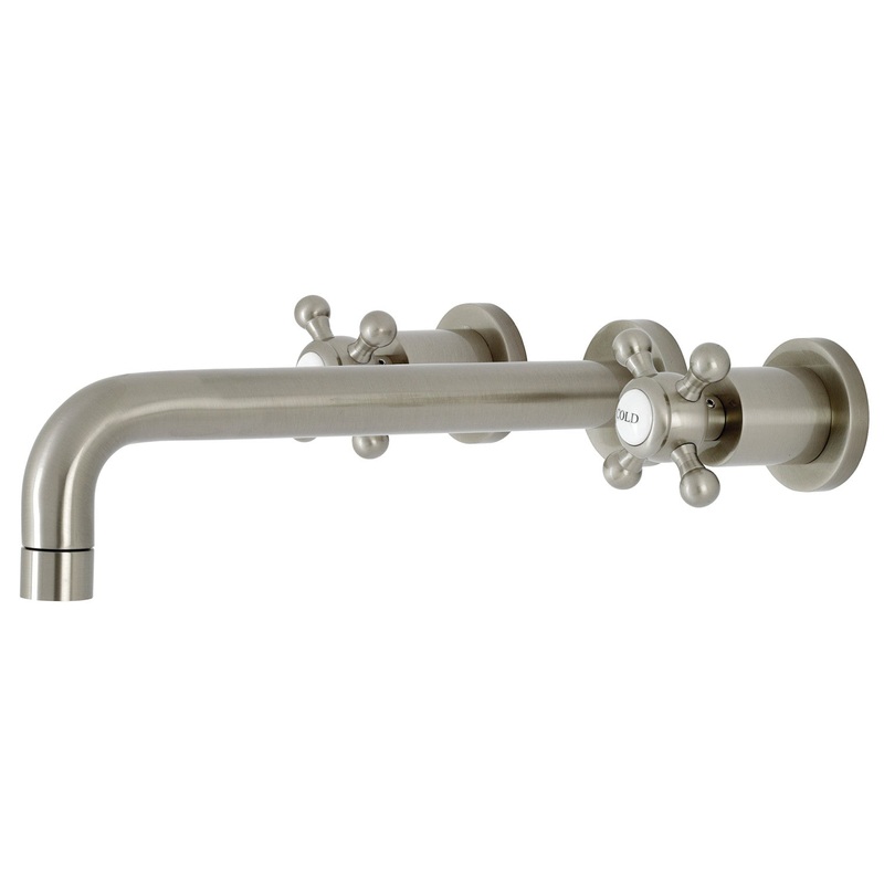 Metropolitan KS8028BX Two-Handle 3-Hole Wall Mount Roman Tub Faucet, Brushed Nickel