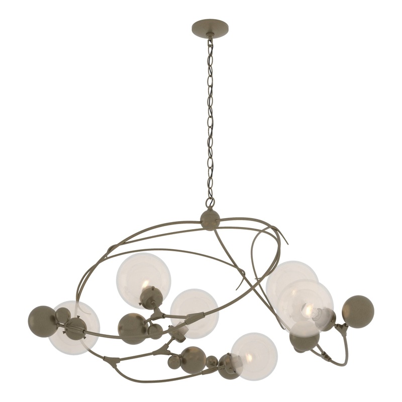 Sprig Circular Pendant Soft Gold Opaline Glass (WF)