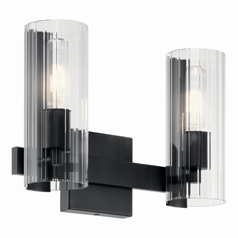 Two Light Vanity from the Jemsa Collection in Black Finish by Kichler