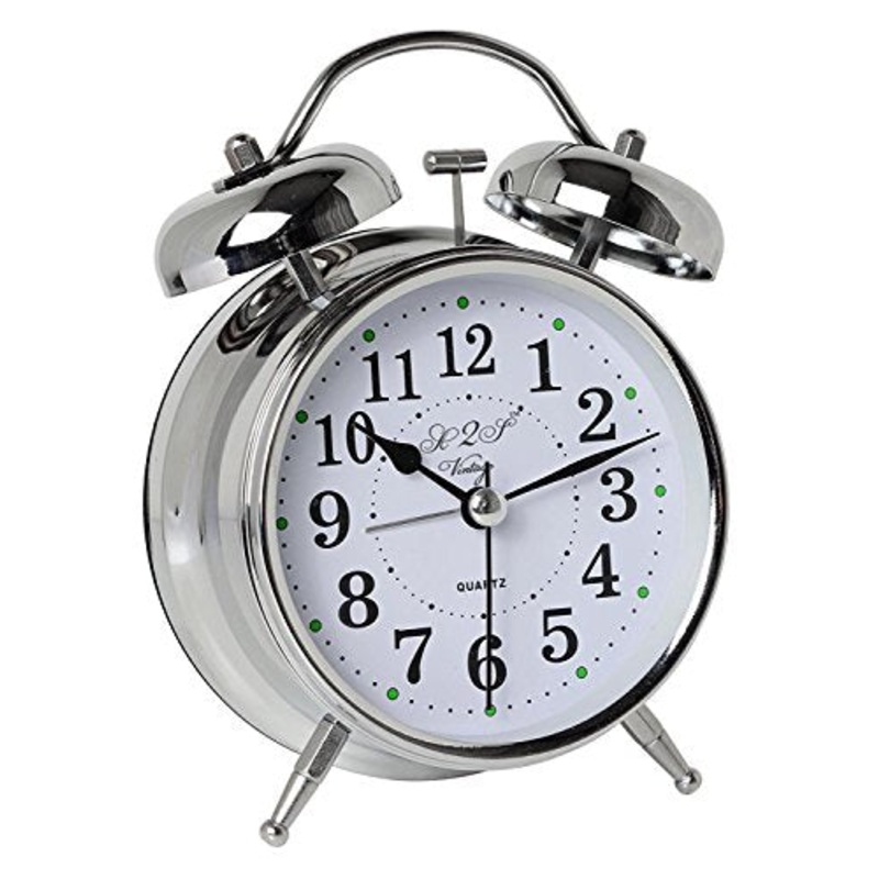 A2S Protezione Vintage Style Sveglia – Doppia Campana, Analogico e Funzionamento a Batteria – Grande per HEA, 110 g