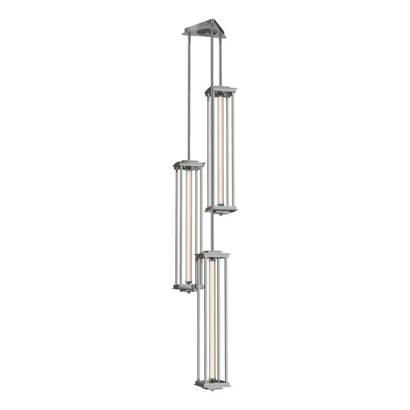 Athena Triple Tall LED Lantern Sterling