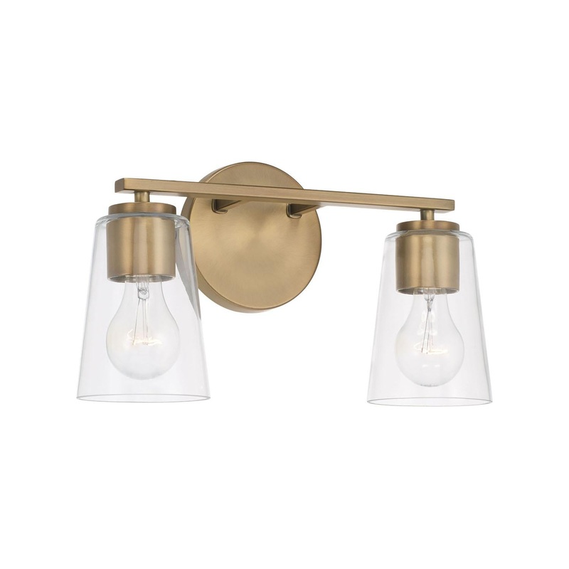 Capital Lighting 148621AD-537 Portman 2 Light Vanity Aged Brass