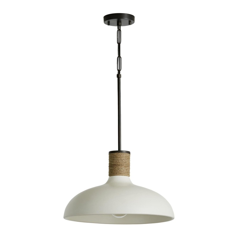 Capital Lighting 340612PW Destin 1 Light Pendant Dark Pewter