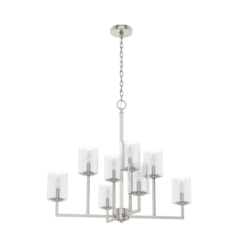 Eight Light Chandelier from the Kerrison Collection in Brushed Nickel Finish by Hunter