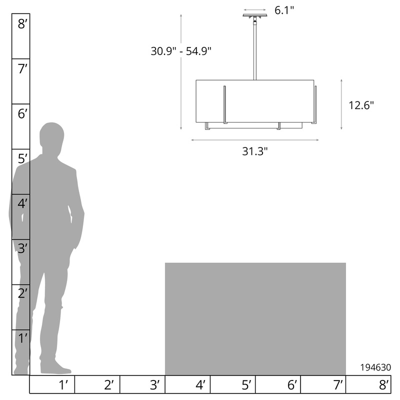 Exos Double Shade Large Scale Pendant Dark Smoke
