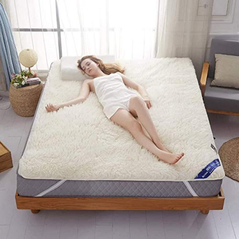 HKX Coprimaterasso Futon Materiali Sottili e Naturali Morbido Adatto alla Pelle Dormitorio Confortevole Varie Dimensioni-A 180×200 cm (71×79 Pollici)