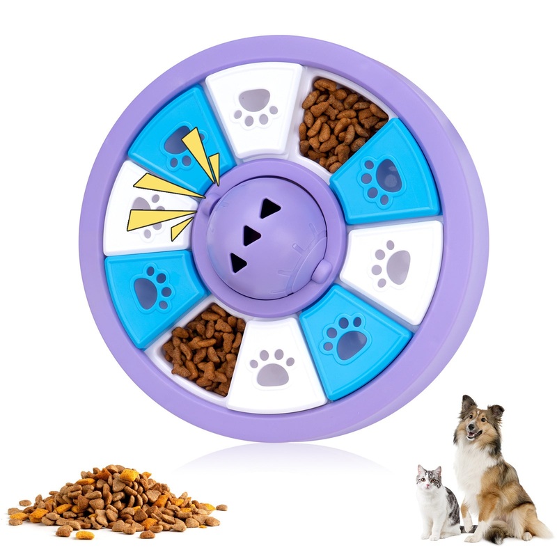 Interactive Dog Puzzle Feeder Toy – Slow Feeder for IQ Training & Mental Stimulation(purple)