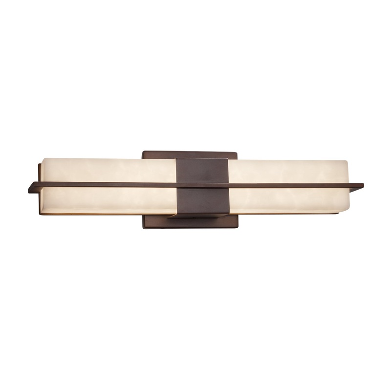 LED Bath Bar from the Clouds Collection in Dark Bronze Finish by Justice Designs