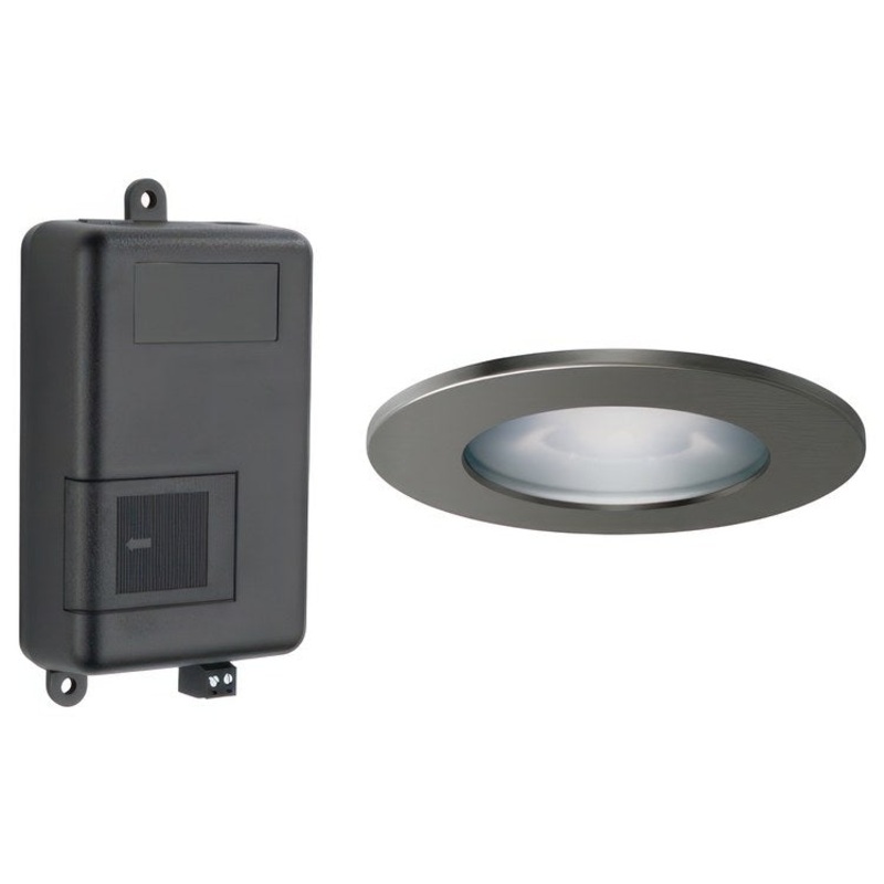 Light Module Mystix Lumicoat Luxe Steel Choose From Colors Blue Green Pink Yellow Red Violet White Includes ChromaTherapy Module & LED Recessed Light Fixture with Finished Trim Ring