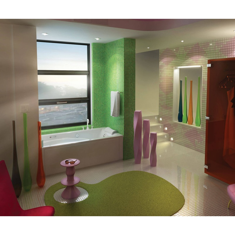 MAAX 101269-L-054-001 Optik 6636 Acrylic Alcove Left-Hand Drain Hydrofeel Bathtub in White