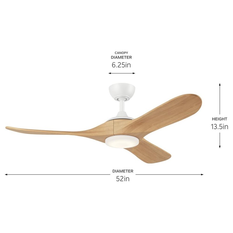Mylo 52″ Ceiling Fan Matte White