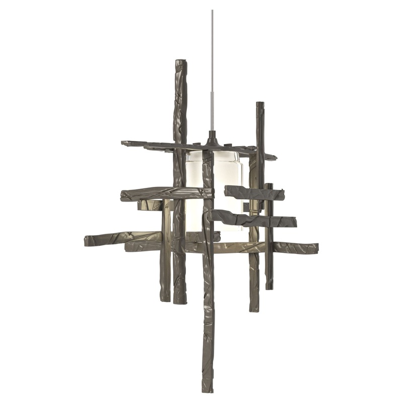 Tura Frosted Glass Low Voltage Mini Pendant Dark Smoke